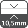 10,5 mm-es vastagság