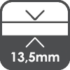 13,5mm-es vastagság