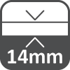 14 mm-es vastagság