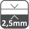 2,5 mm-es vastagság
