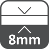 8 mm-es vastagság