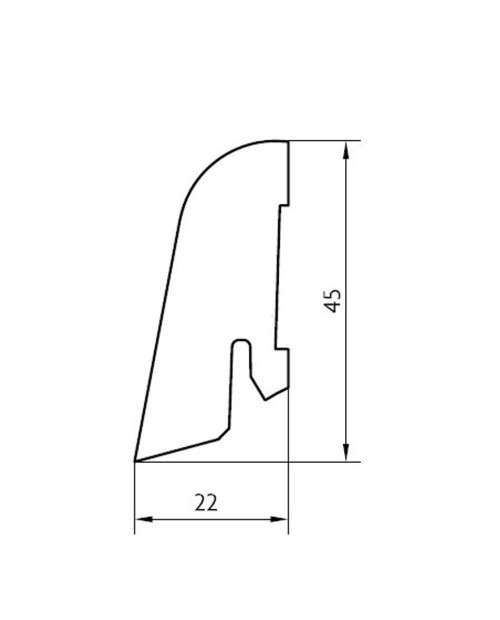 Parafa furnéros parafa Rusztik szegélyléc lakkozott 45 mm 