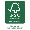 Az FSC tanúsítvány igazolja, hogy az alapanyagul szolgáló fa kitermelésével nem veszélyeztetik az erdők fenntarthatóságát