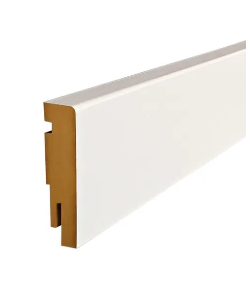 Megyerfa M75-es 75mm-es laminált Fehér szegélyléc Megyerfa M75-es 75mm-es laminált Fehér szegélyléc