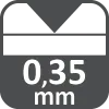 0,35 mm-es kopóréteggel