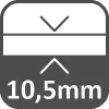 10,5 mm-es vastagság
