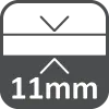 11 mm-es vastagság