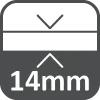 14 mm-es vastagság