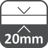 20 mm-es vastagság