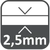 2,5 mm-es vastagság