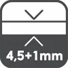 4.5+1 mm vastagság
