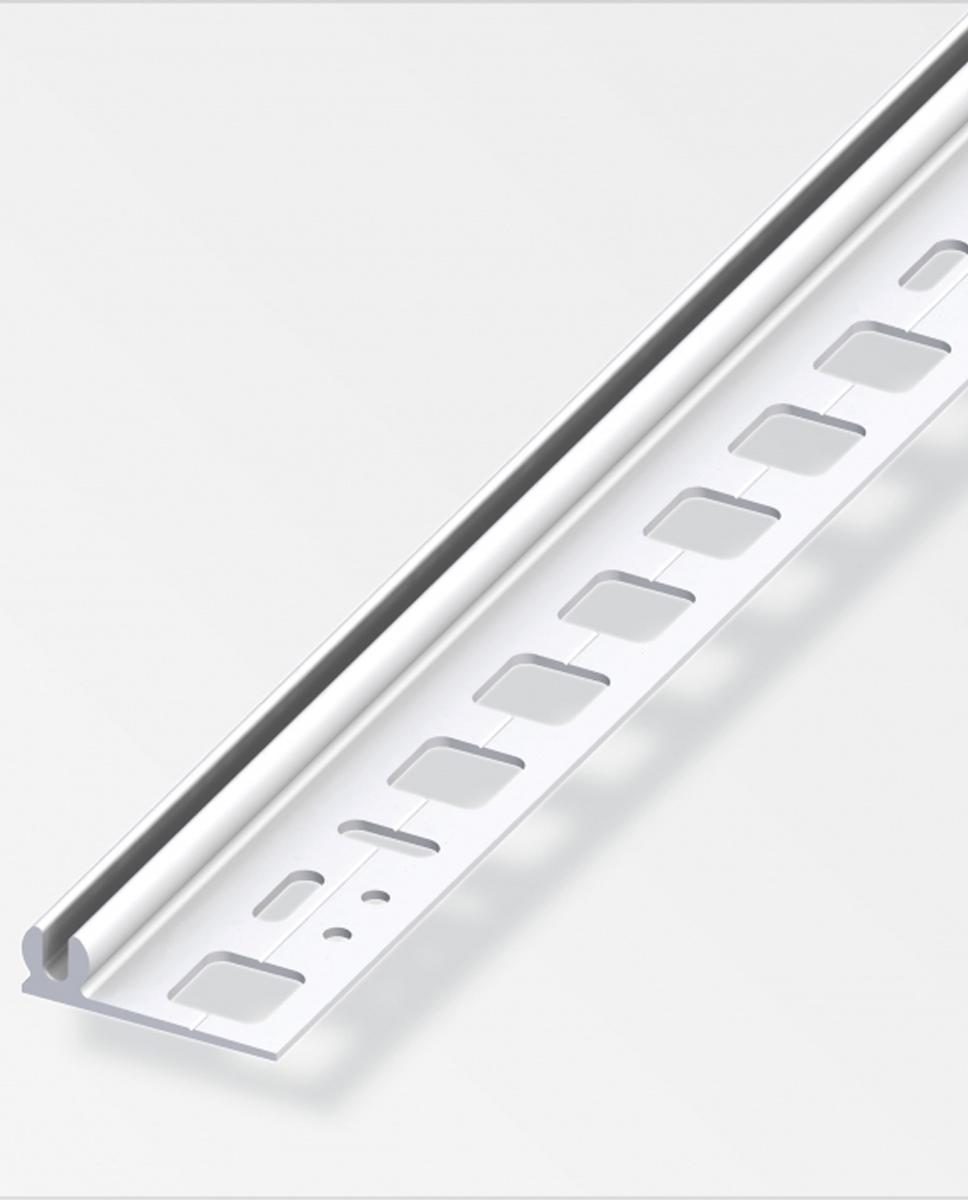 Pattintós műanyag alsórész Alfer sínekhez 100 cm Fehér 6-8mm-ig 