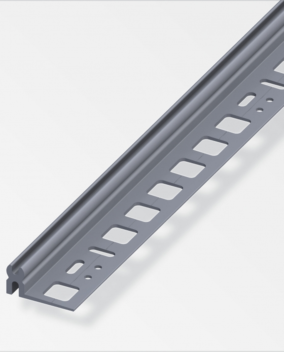 Pattintós műanyag alsórész Alfer sínekhez 100 cm Szürke 11-13mm-ig