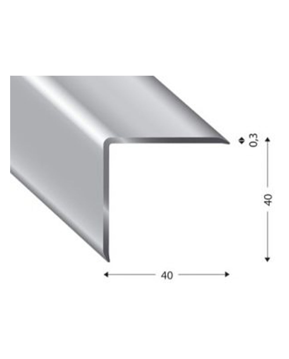 4x4 cm Furatlan Élvédő eloxált 300 cm  123-40