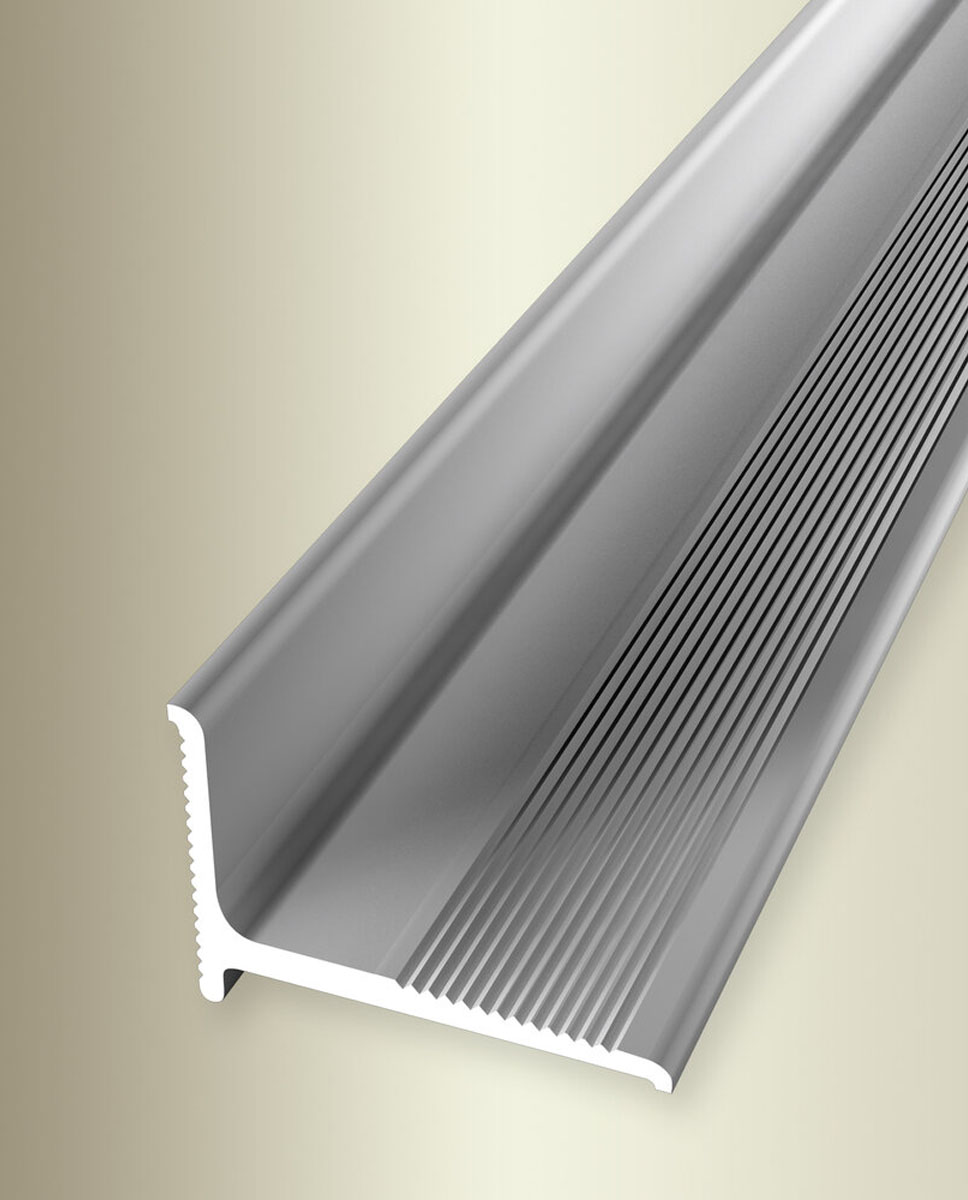 2x1.6 cm öntapadós burkolatzáró eloxált ezüst 270 cm  369
