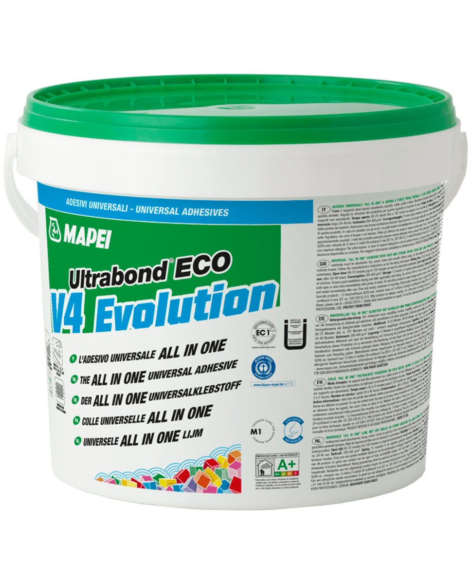 Mapei Vízbázisú vinyl és PVC padló ragasztó Ultrabond Eco V4 Evolution 14kg