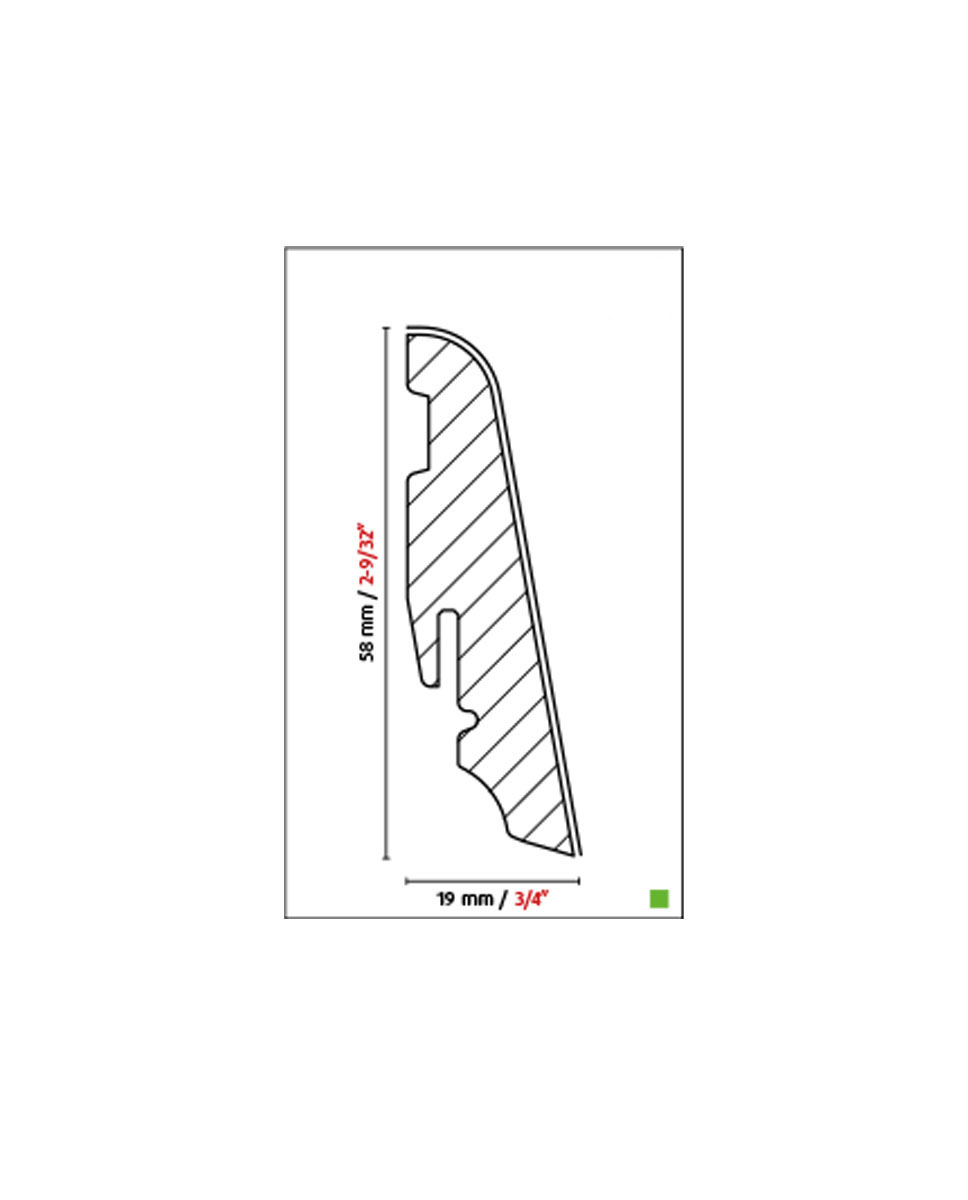 Fafurnéros szegélyléc Tölgy lakkozatlan 60 mm