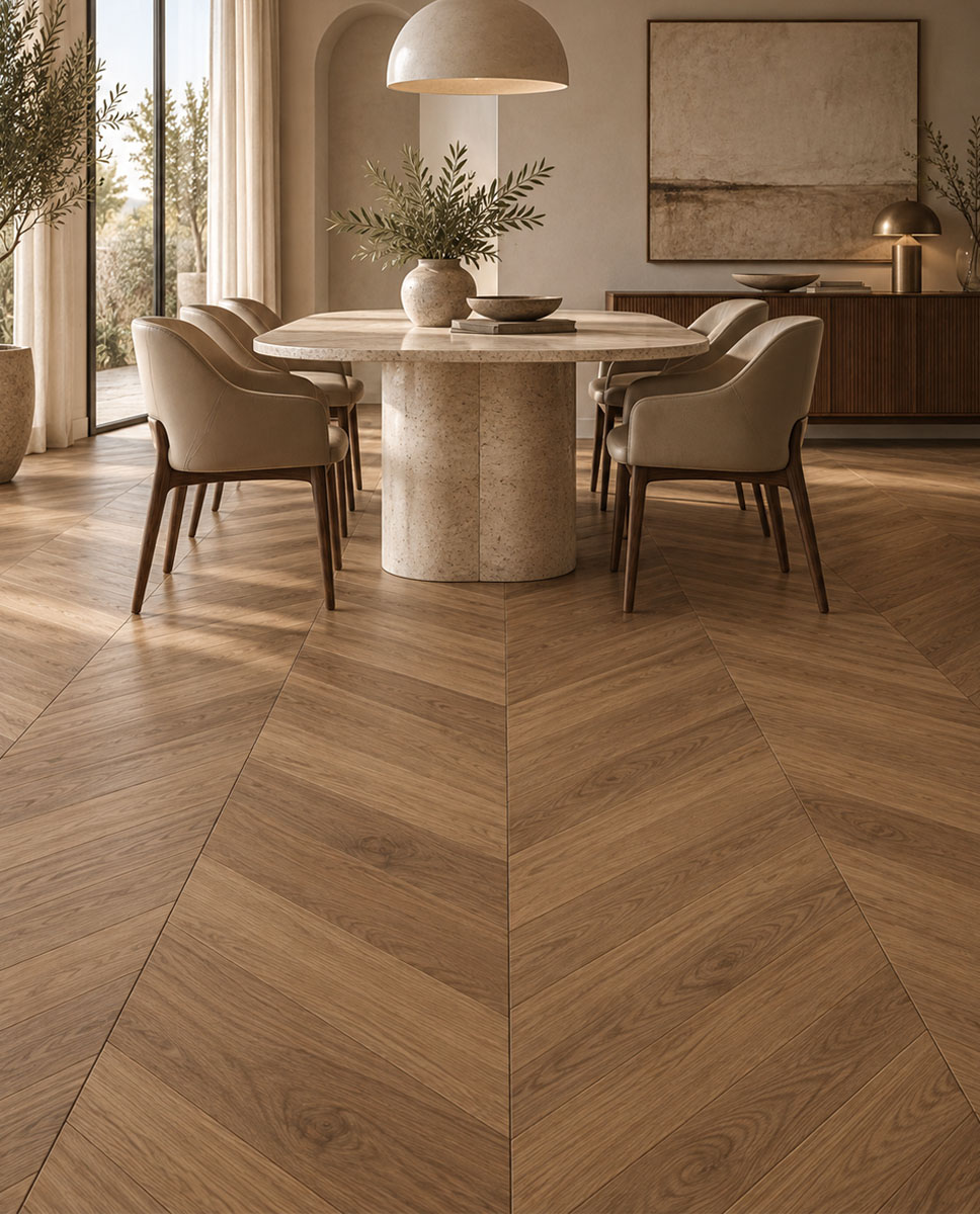Swiss Krono laminált padló 10 mm Grand Selection Chevron 80711 