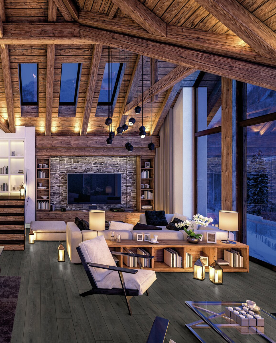 Swiss Krono laminált padló Liberty Natural Oak Coal 4933