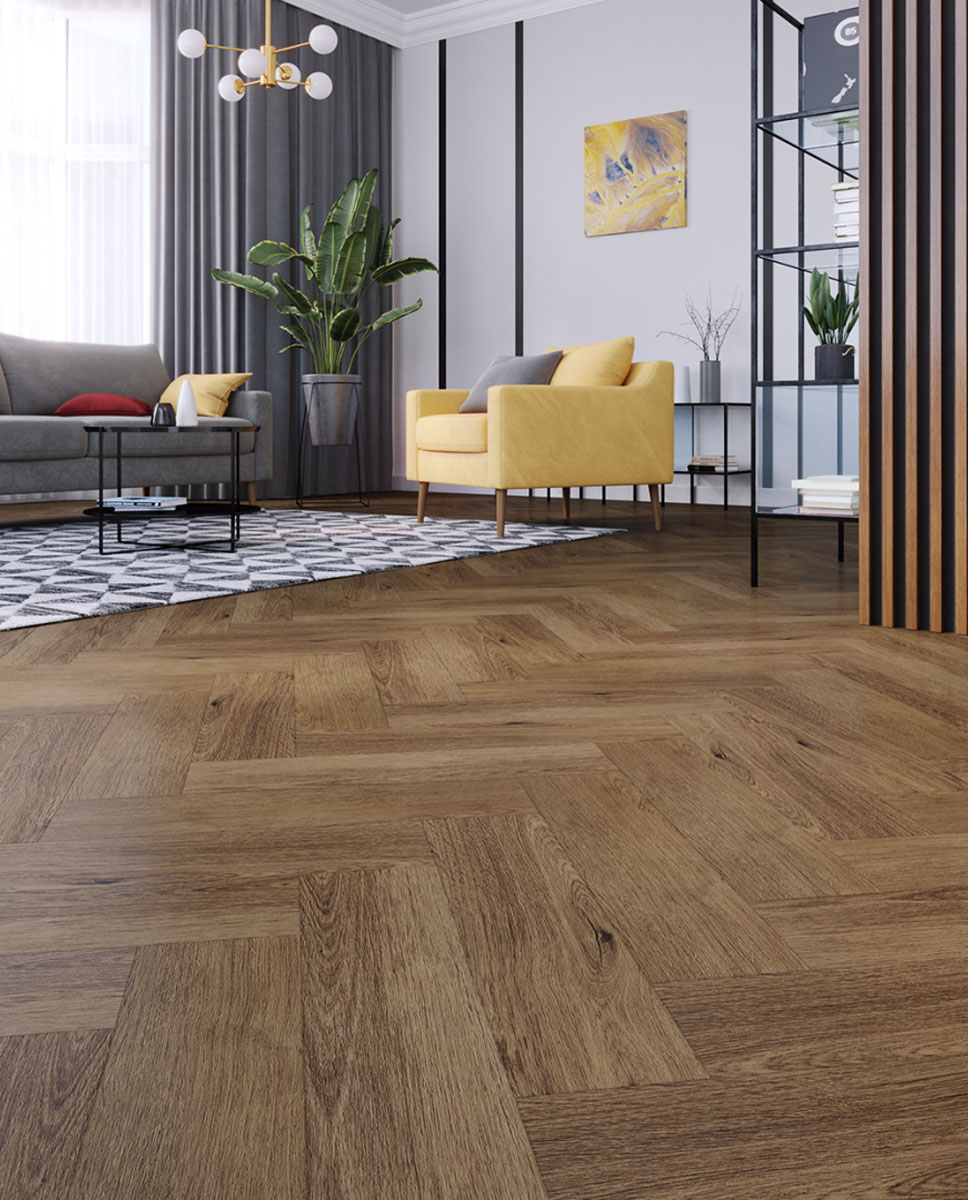 Arbiton SPC padló Amaron Herringbone CA147 Georgetown Oak